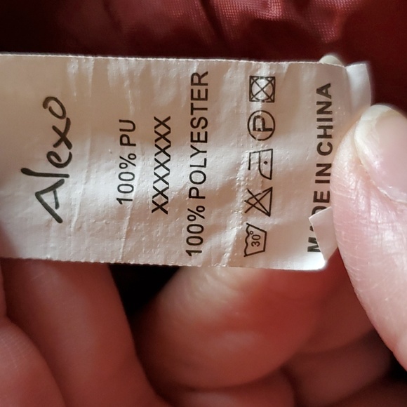 Alexo vegan leather jacket size 46 in a lovely burnt orange metallic color. - Picture 5 of 7